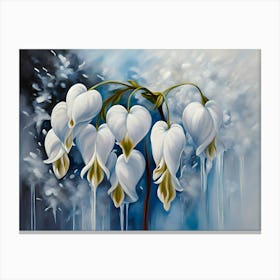 White  Bleeding Hearts - Ai Canvas Print