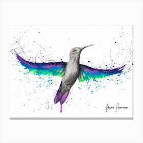 Garden Glow Hummingbird Canvas Print