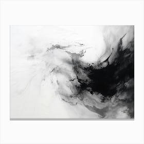 Transcendent Echoes Abstract Black And White 1 Canvas Print