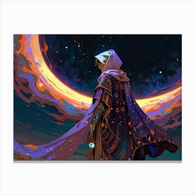 Man In A Cloak Canvas Print