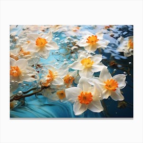 Daffodils In Water 6 Canvas Print