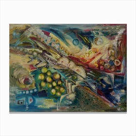 Tropical Ocean Wall Art, Abstract  Canvas Print