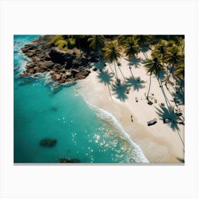 Aerial View Of A Beach 3 Canvas Print