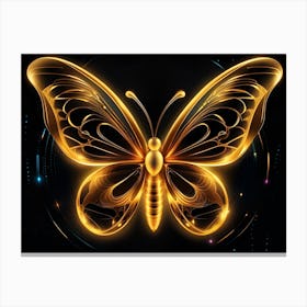 Golden Butterfly 34 Canvas Print