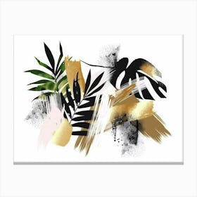 Abstract Tropical Painting 1 Canvas Print