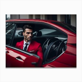 Bussinness Man Red (114) Canvas Print