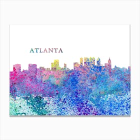 Atlanta Georgia Skyline Splash Canvas Print