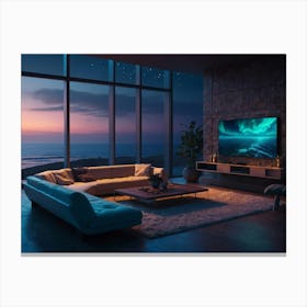 Sunset In The Living Room Canvas Print