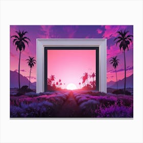 Sunset Through The Window Canvas Print