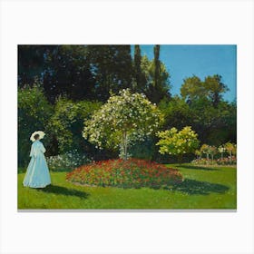 Lady In The Garden (1867), 1, Claude Monet Canvas Print