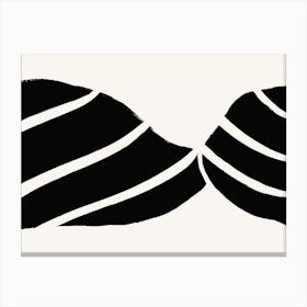 Bohemian Black And White Stripes Canvas Print