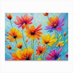 Colorful Flowers 2 Canvas Print