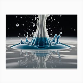 Splashing Milk Canvas Print