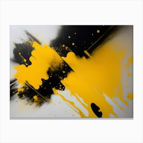 Yellow Splatter Canvas Print