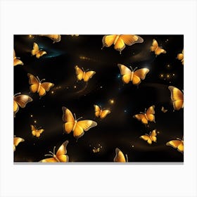 Golden Butterflies 8 Canvas Print