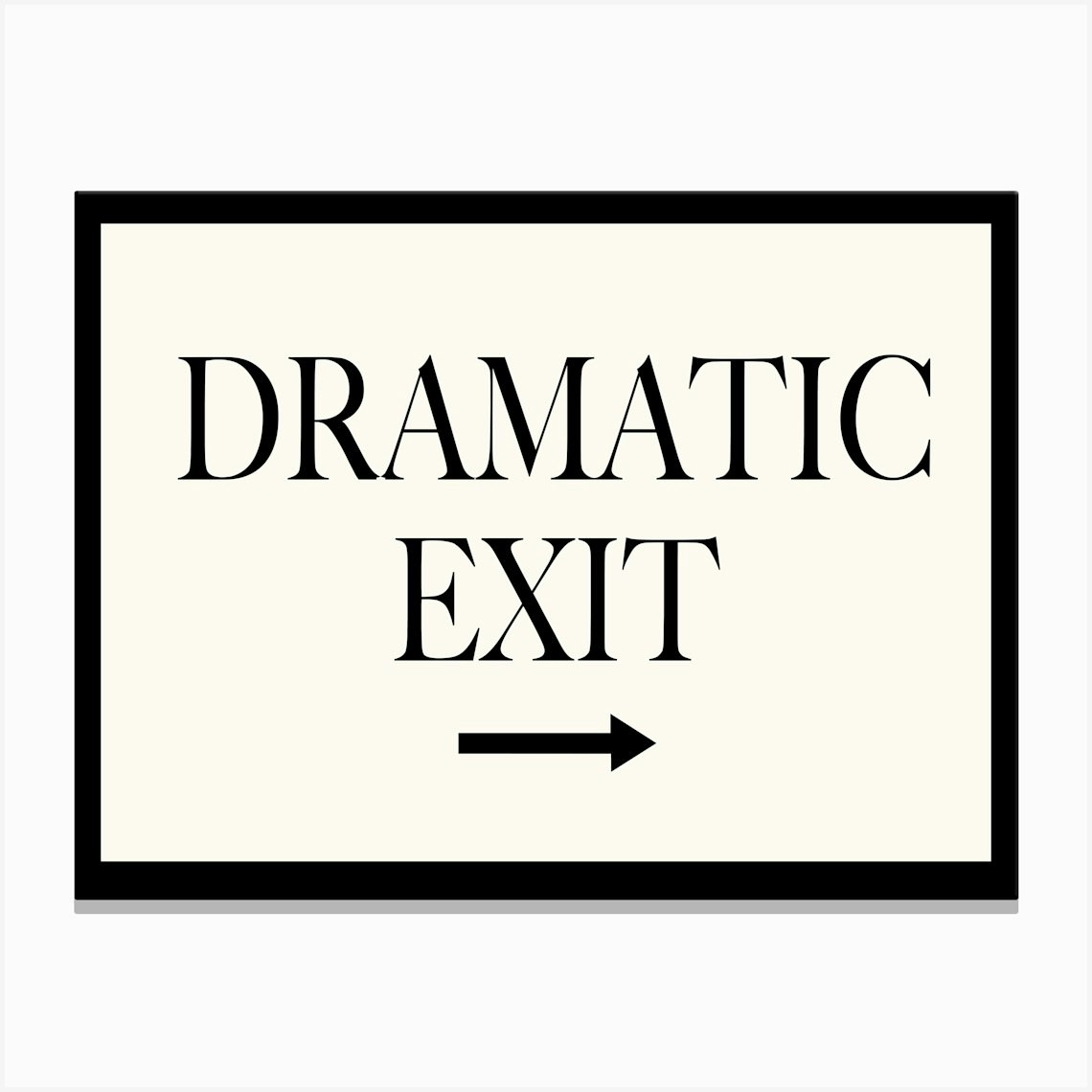 Dramatic Exit Sign Canvas Print by Lucent Art Shop