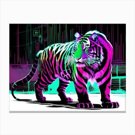 Neon Tiger 2 Canvas Print