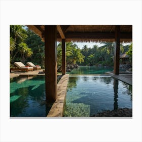 Pool At A Resort Canvas Print