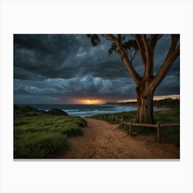 Stormy Day At The Beach 3 Canvas Print