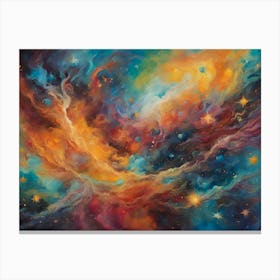 Cosmic Dance Of Colors A Symphony Of Celestial Hues Canvas Print