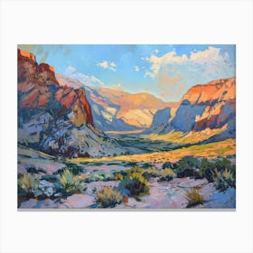 Western Sunset Landscapes Red Rock Canyon Nevada 1 Canvas Print