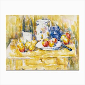 Apples On A Sideboard (1900–1906), Paul Cézanne Canvas Print