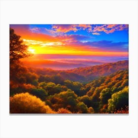 Sunset In The Mountains 70 Canvas Print