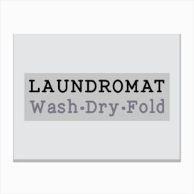 Laundry Room Laundromat Grey Canvas Print