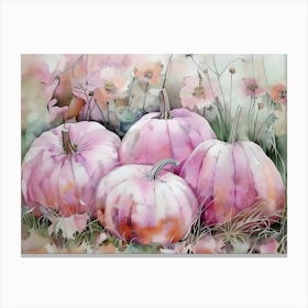 Pink Pumpkins 7 Canvas Print