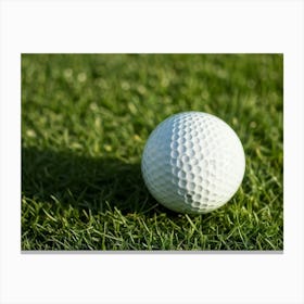 Golf Ball On Green Grass 2 Canvas Print