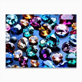 Piled Gemstones Canvas Print