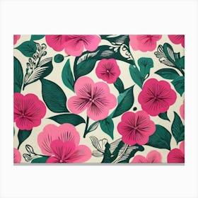 Pink Pansies Canvas Print