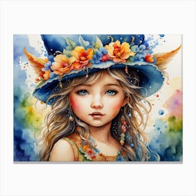 Flower Fairy (Watercolor) Canvas Print