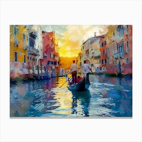 Venice At Sunset Canvas Print