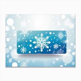 Card Featuring Defocused Snowflake Pattern Radiating Shine Abstract Design Gently Juxtaposing Wint (4) Canvas Print