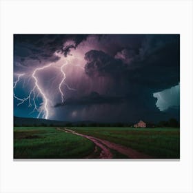 Lightning In The Sky 12 Canvas Print