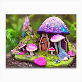 Rose Fairy House  Canvas Print