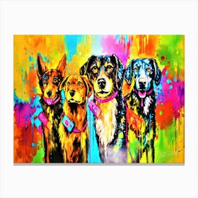 Dog Park Friends - Canine Hot Spots Canvas Print