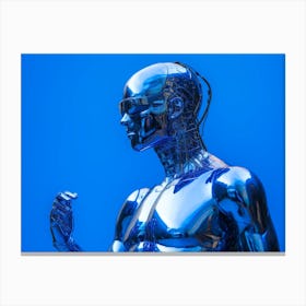 Sculpture of a humanoid figure Canvas Print