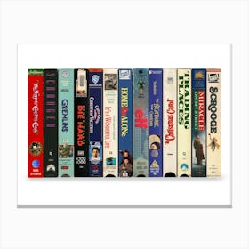 Classic Christmas Films - Vintage VHS Poster Canvas Print