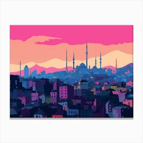 Istanbul Skyline Canvas Print