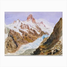 Schreckhorn, Eismeer From Splendid Mountain Watercolours Sketchbook (1870), John Singer Sargent Canvas Print
