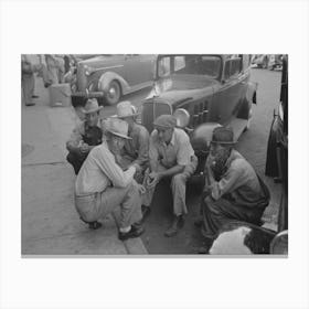 Untitled Photo, Possibly Related To Group Of Men Talking In Street Of Muskogee, Oklahoma By Russell Lee Canvas Print