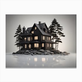 House On A Lake Canvas Print