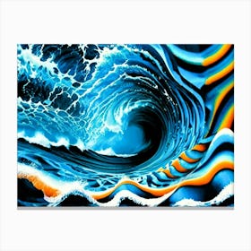 Wave Painting Canvas Print