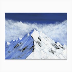 Cloudy mountain Canvas Print