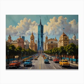 Cityscape Of Havana art Canvas Print