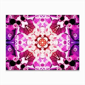 Pink Fractal Abstract Texture Canvas Print