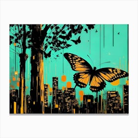 Butterfly In The City 1 Canvas Print