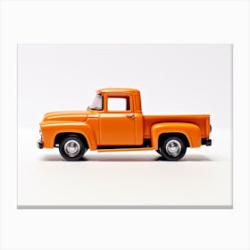 Toy Car 56 Ford Truck Orange 2 Canvas Print
